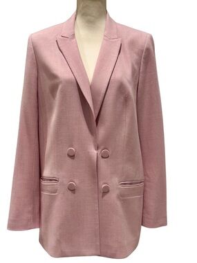 Express Double-Breasted Blazer in Pale Pink (L)